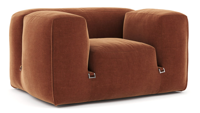 Le Mura - Le Mura Lounge Armchair, Rust Chenille