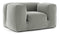 Le Mura - Le Mura Lounge Armchair, Soft Gray Brushed Weave