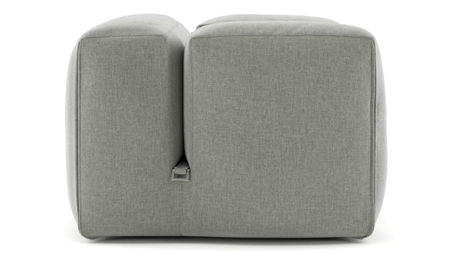 Le Mura - Le Mura Lounge Armchair, Soft Gray Brushed Weave