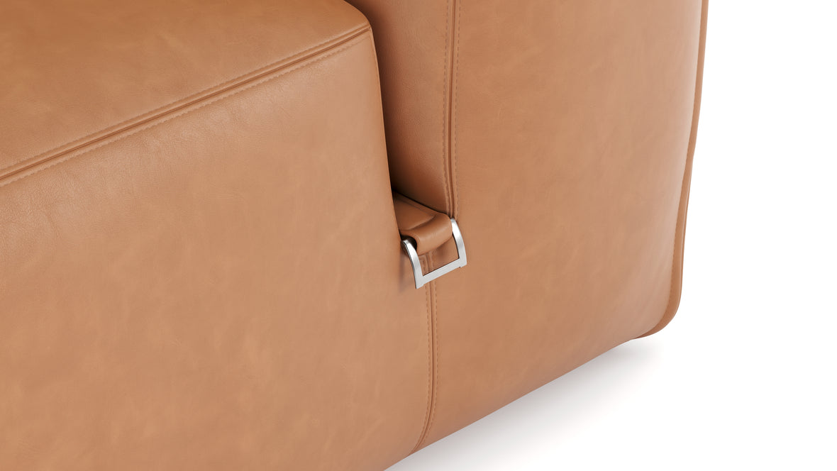 Le Mura - Le Mura Lounge Armchair, Tan Vegan Leather