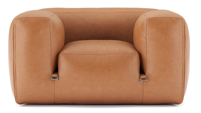 Le Mura - Le Mura Lounge Armchair, Tan Vegan Leather