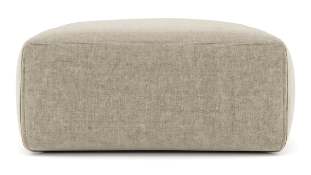 Le Mura - Le Mura Ottoman, Beige Gray Chenille