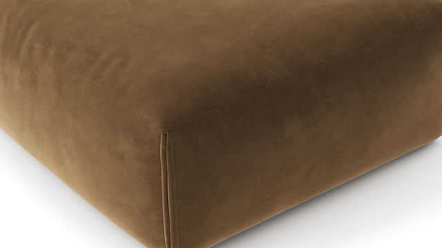 Le Mura - Le Mura Ottoman, Brown Vegan Suede