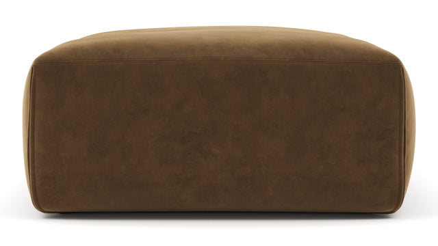 Le Mura - Le Mura Ottoman, Brown Vegan Suede