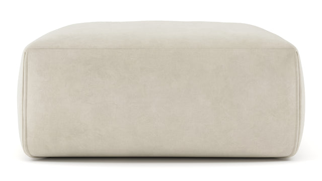 Le Mura - Le Mura Ottoman, Eggshell Vegan Suede