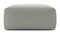 Le Mura - Le Mura Ottoman, Soft Gray Brushed Weave