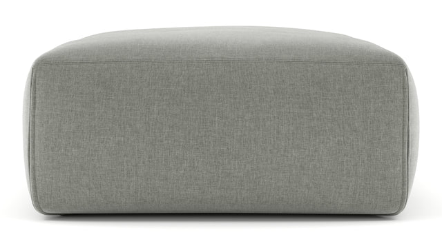 Le Mura - Le Mura Ottoman, Soft Gray Brushed Weave