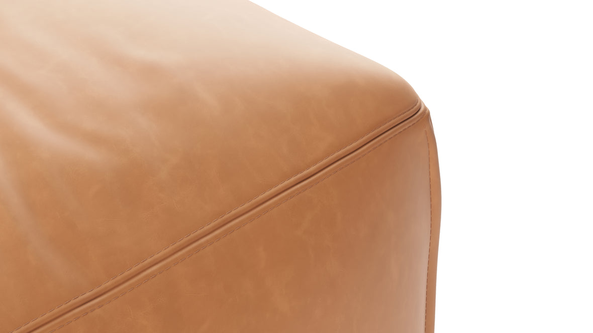 Le Mura - Le Mura Ottoman, Tan Vegan Leather