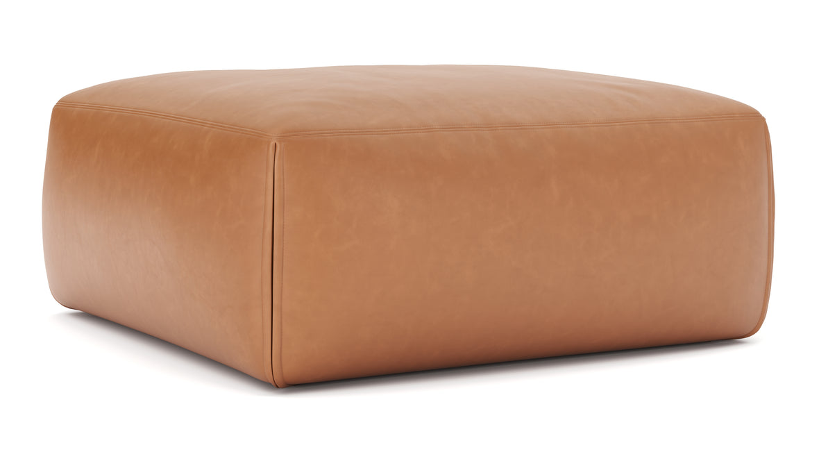 Le Mura - Le Mura Ottoman, Tan Vegan Leather