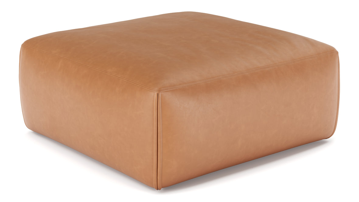 Le Mura - Le Mura Ottoman, Tan Vegan Leather