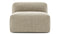 Le Mura - Le Mura Sectional Module, Armless Chair, Beige Gray Chenille