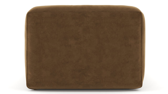 Le Mura - Le Mura Sectional Module, Armless Chair, Brown Vegan Suede