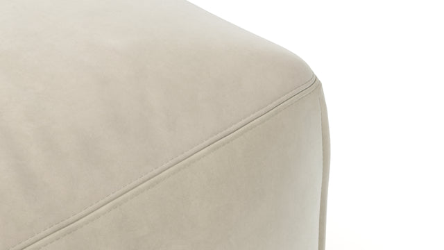 Le Mura - Le Mura Sectional Module, Armless Chair, Eggshell Vegan Suede