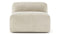 Le Mura - Le Mura Sectional Module, Armless Chair, Eggshell Vegan Suede