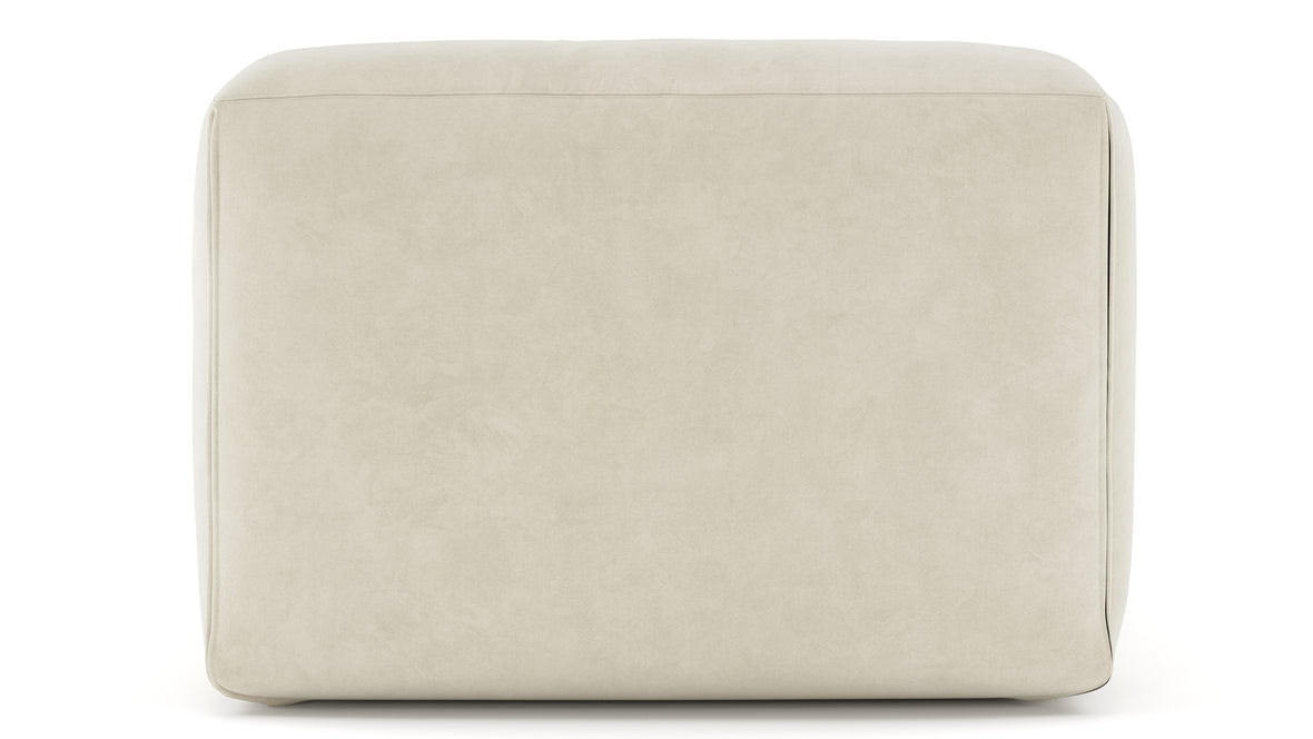 Le Mura - Le Mura Sectional Module, Armless Chair, Eggshell Vegan Suede