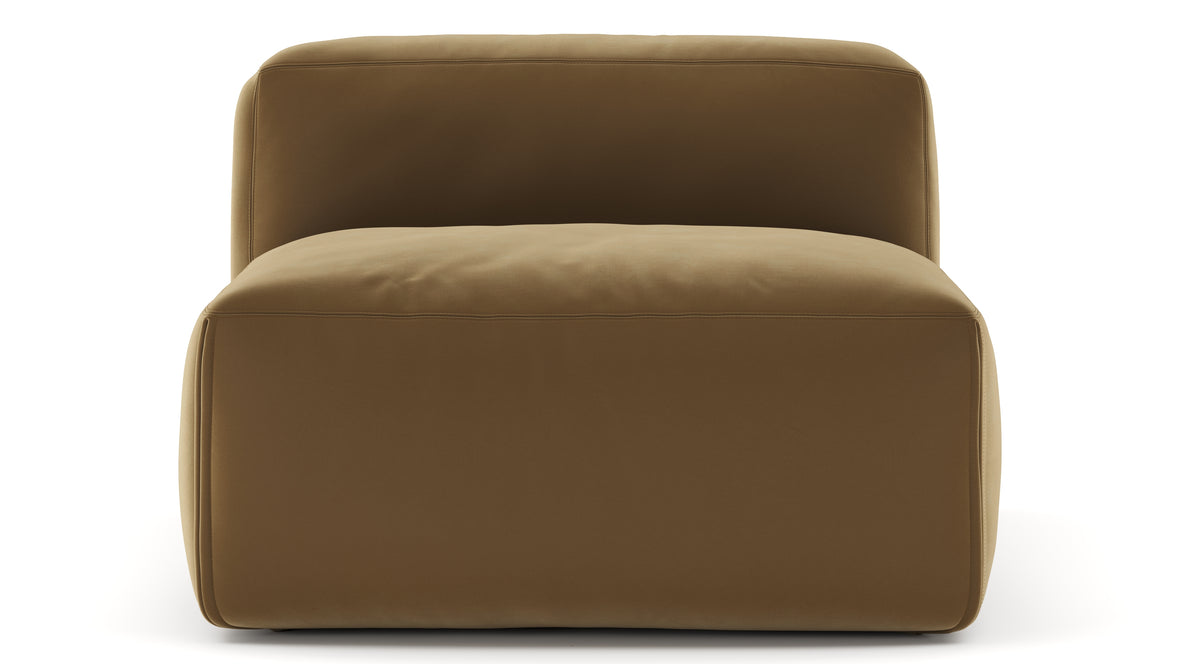 Le Mura - Le Mura Sectional Module, Armless Chair, Old Gold Luxe Velvet