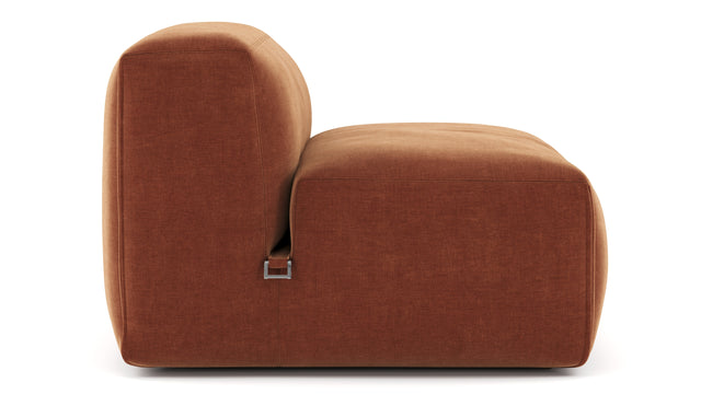 Le Mura - Le Mura Sectional Module, Armless Chair, Rust Chenille