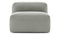 Le Mura - Le Mura Sectional Module, Armless Chair, Soft Gray Brushed Weave