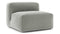 Le Mura - Le Mura Sectional Module, Armless Chair, Soft Gray Brushed Weave