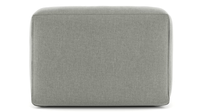 Le Mura - Le Mura Sectional Module, Armless Chair, Soft Gray Brushed Weave