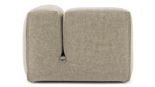 Le Mura - Le Mura Sectional Module, Left Arm, Beige Gray Chenille