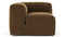 Le Mura - Le Mura Sectional Module, Left Arm, Brown Vegan Suede