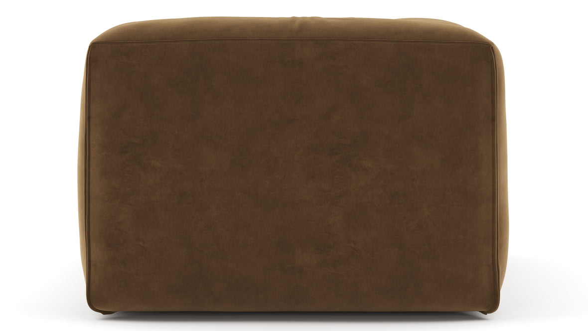 Le Mura - Le Mura Sectional Module, Left Arm, Brown Vegan Suede