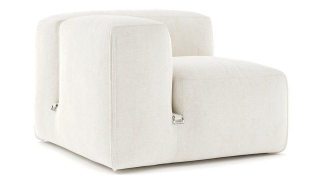 Le Mura - Le Mura Sectional Module, Left Arm, Natural Linen