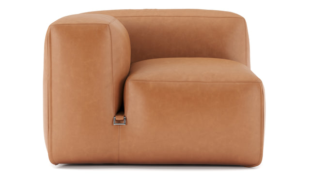 Le Mura - Le Mura Sectional Module, Left Arm, Tan Vegan Leather