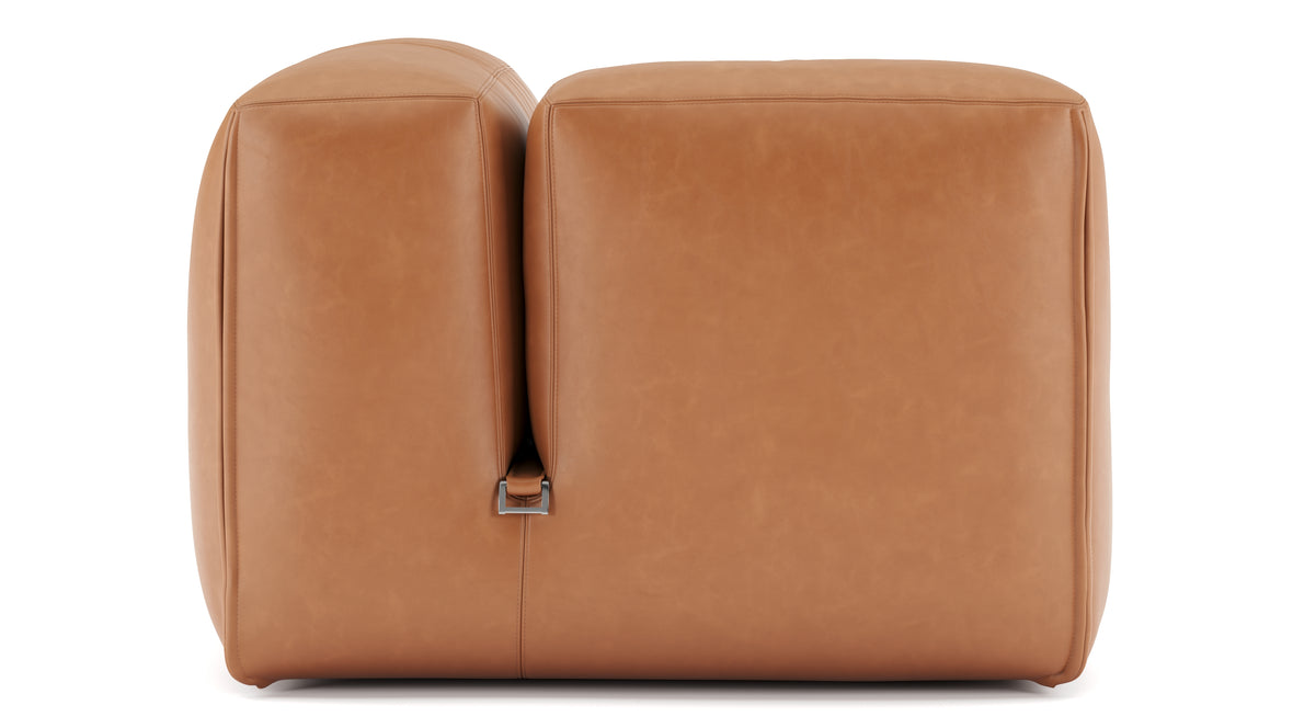 Le Mura - Le Mura Sectional Module, Left Arm, Tan Vegan Leather