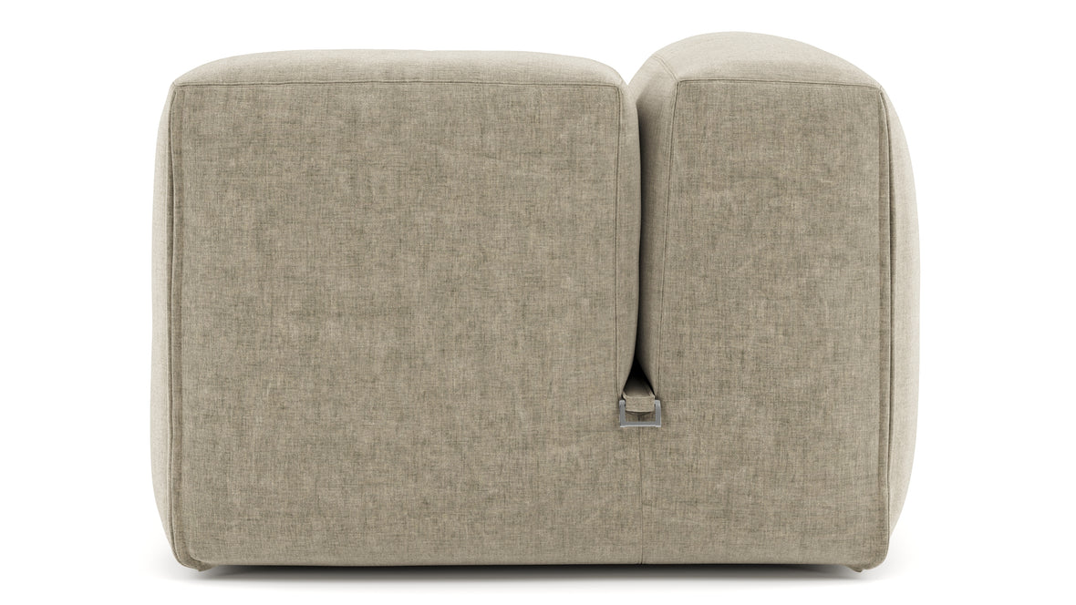 Le Mura - Le Mura Sectional Module, Right Arm, Beige Gray Chenille