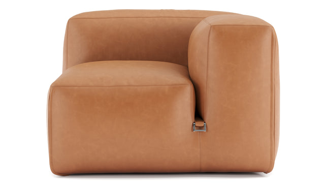 Le Mura - Le Mura Sectional Module, Right Arm, Tan Vegan Leather