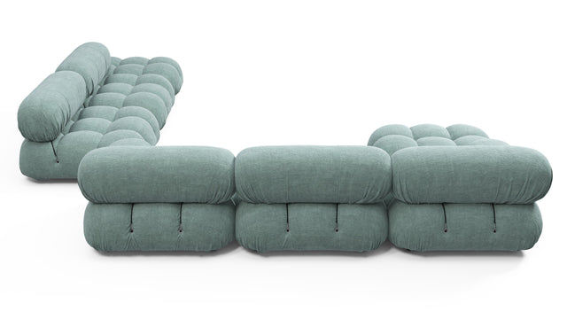 Belia - Belia Large Sectional, Right Corner, Cerulean Chenille