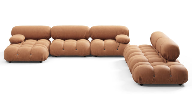 Bellini Large Sectional - Mario Bellini Large Sectional, Right Corner, Tan Vegan Leather