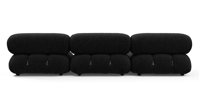 Belia - Belia Sectional, Left Chaise, Black Boucle