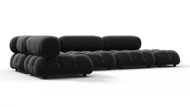 Belia - Belia Sectional, Left Corner, Black Velvet