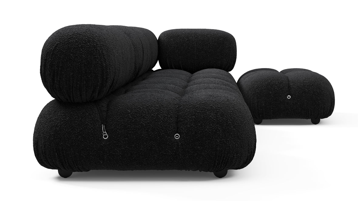 Belia - Belia Sectional, Right Chaise, Black Boucle