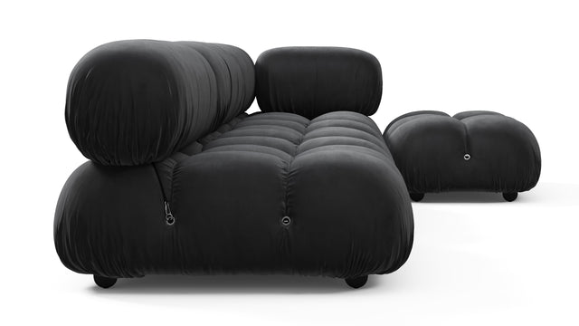 Belia - Belia Sectional, Right Chaise, Black Velvet