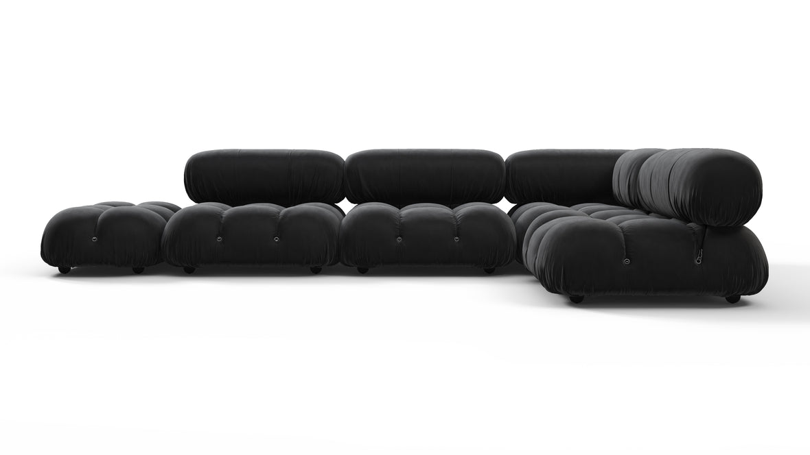 Belia - Belia Sectional, Right Corner, Black Velvet