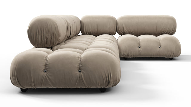 Belia - Belia Sectional, Right Corner, Greige Velvet