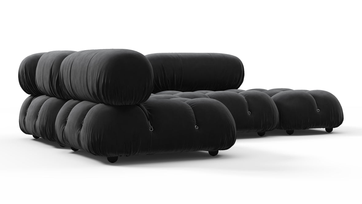 Belia - Belia Sectional, Small Left Corner, Black Velvet