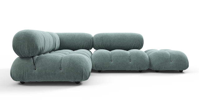 Belia - Belia Sectional, Small Left Corner, Cerulean Chenille