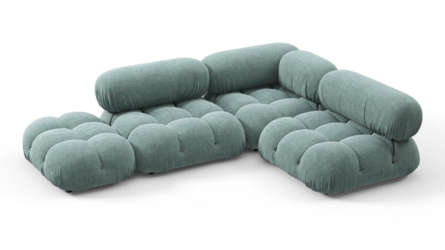 Belia - Belia Sectional, Small Right Corner, Cerulean Chenille