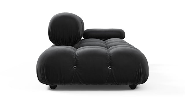 Belia - Belia Open End Sofa, Left, Black Velvet