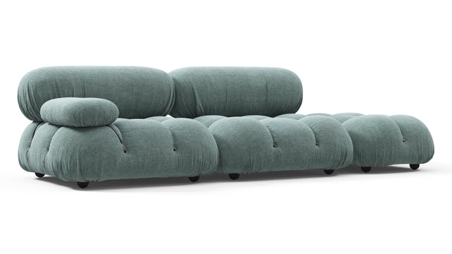 Belia - Belia Open End Sofa, Right, Cerulean Chenille