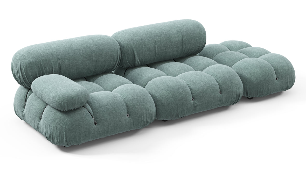 Belia - Belia Open End Sofa, Right, Cerulean Chenille