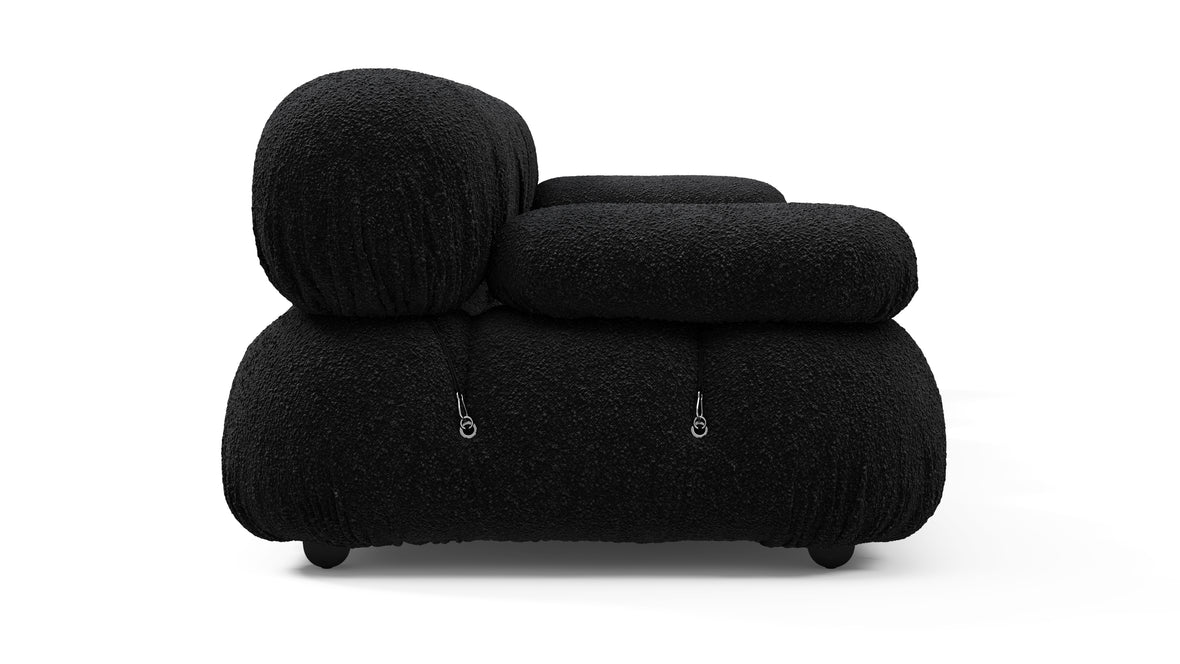 Belia - Belia Three Seater Sofa, Black Boucle