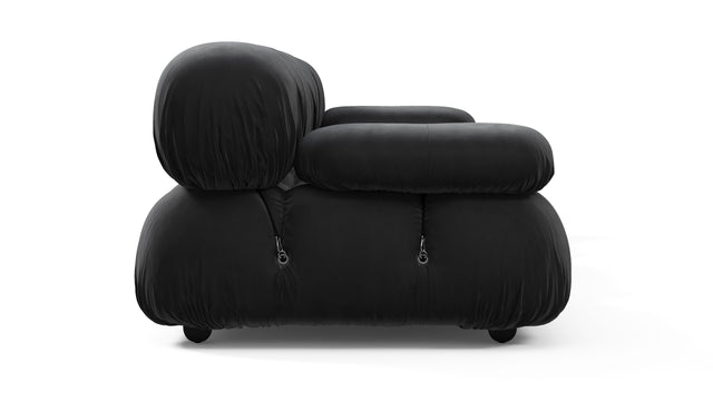 Belia - Belia Three Seater Sofa, Black Velvet