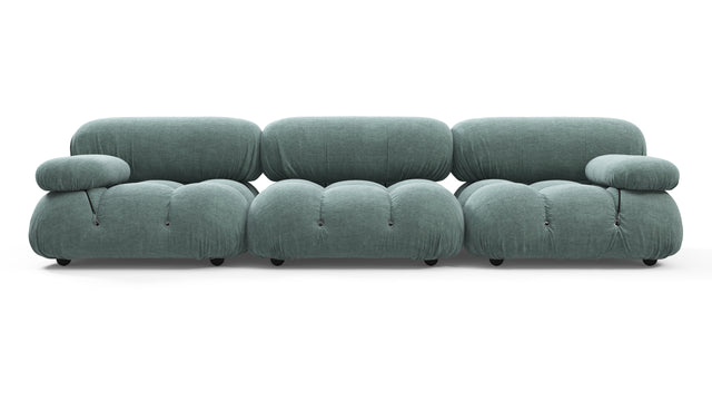 Belia - Belia Three Seater Sofa, Cerulean Chenille