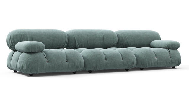 Belia - Belia Three Seater Sofa, Cerulean Chenille